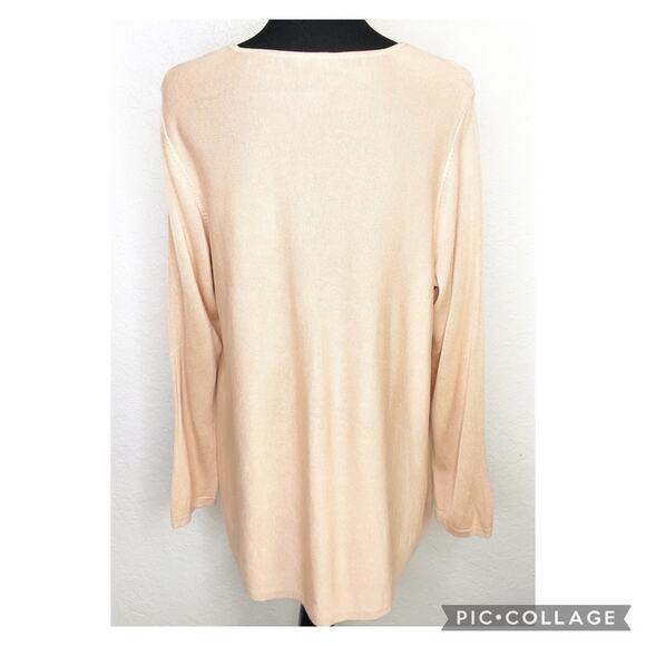 Eileen Fisher peach apricot light orange silk blend tunic sweater size 2X - Picture 12 of 12